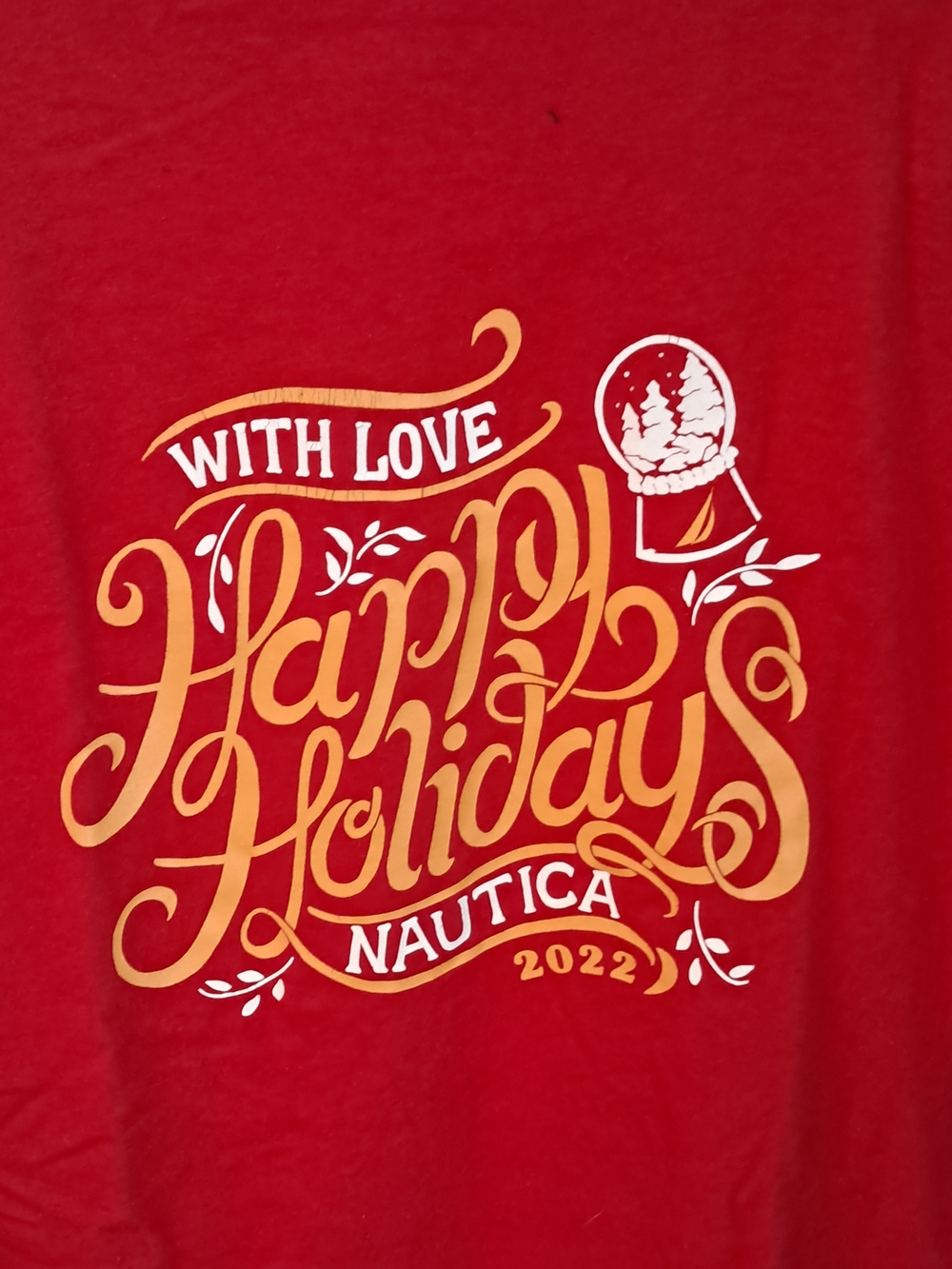Nautica Red Holiday Graphic T Shirt